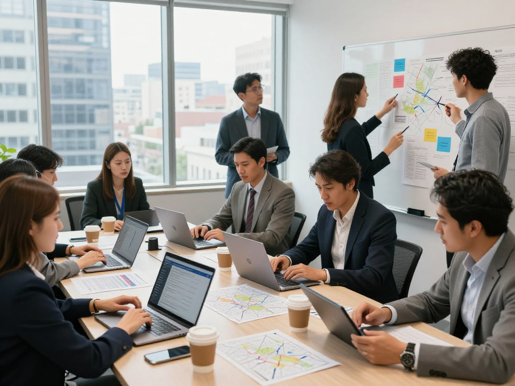 Analyze campaign website cost with experts collaborating on voter data insights.