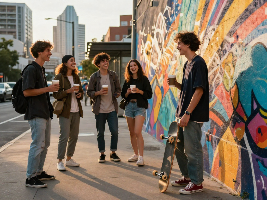 Rokok88 streetwear fashion scene featuring vibrant urban culture.