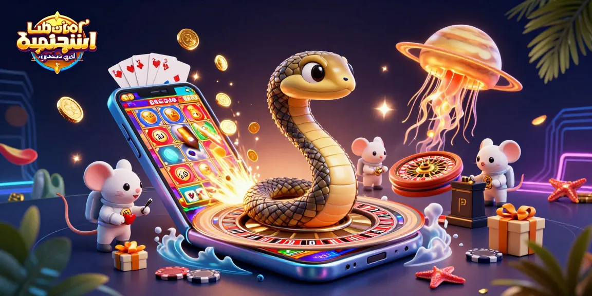 Experience engaging manga and manhua reading with a bowling snake and astronaut mice in a vibrant color casino setting.