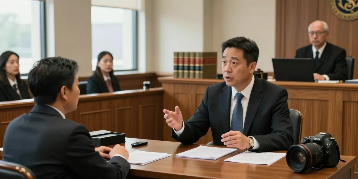 DUI arrests Forsyth County GA courtroom scene with lawyer presenting a defense in court.