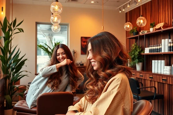 Your ideal perm san diego experience at Omnia Salon with vibrant hair and expert stylists in a welcoming environment.