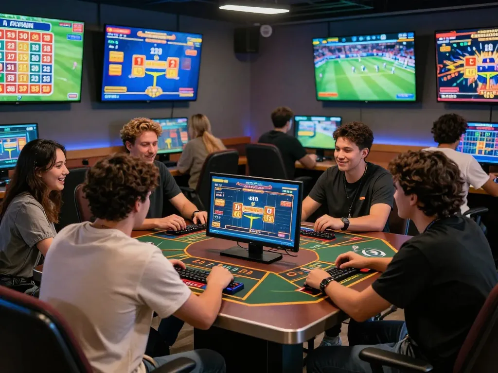 Engaged players in a lively online gaming atmosphere, showcasing đánh đề online and interactive betting experiences.