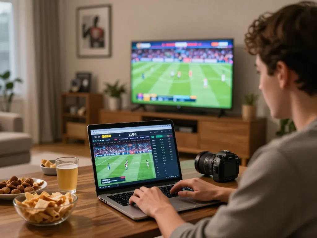 Excited sports bettors on LU88 website placing live bets from home
