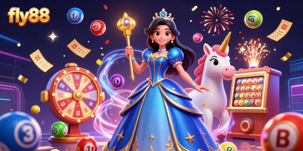 Engage with fly88's thrilling lottery experience, featuring a captivating scene of rich colors and dynamic gaming elements.