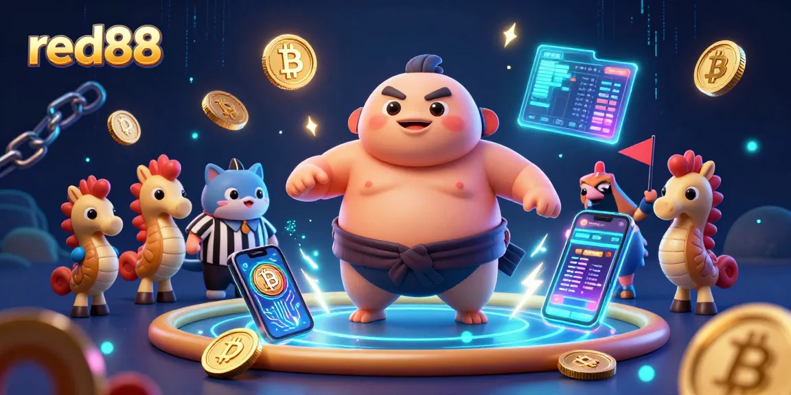 Experience the excitement of red88 as fugu and friends celebrate in a vibrant underwater gaming scene.